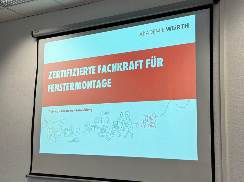 Schulung der Facharbeiter zur Zertifizierten Fachkraft für Fenstermontage